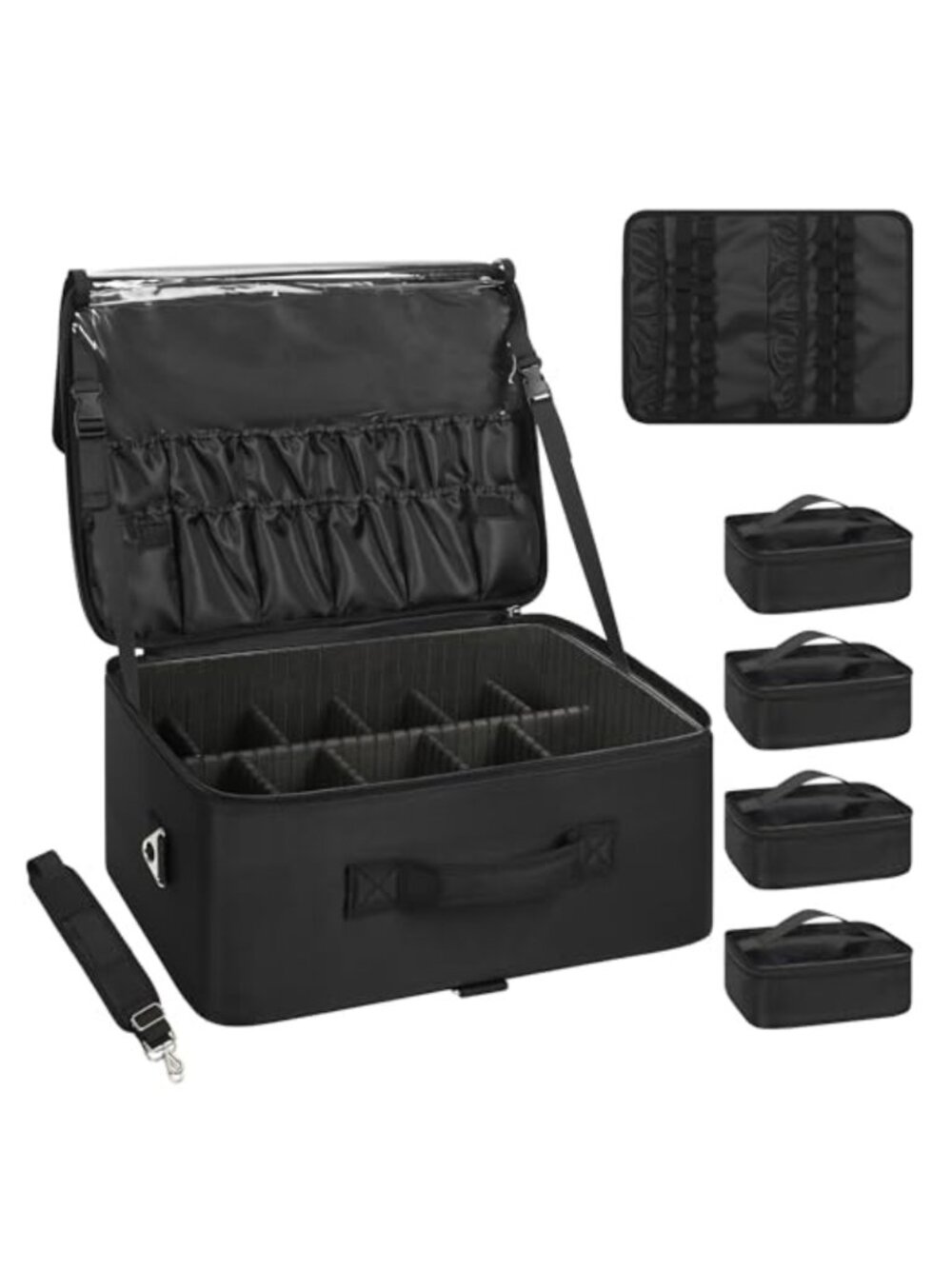 Extra Large Professional Makeup Case Cosmetic Organizer Travel Bag Brush Holder